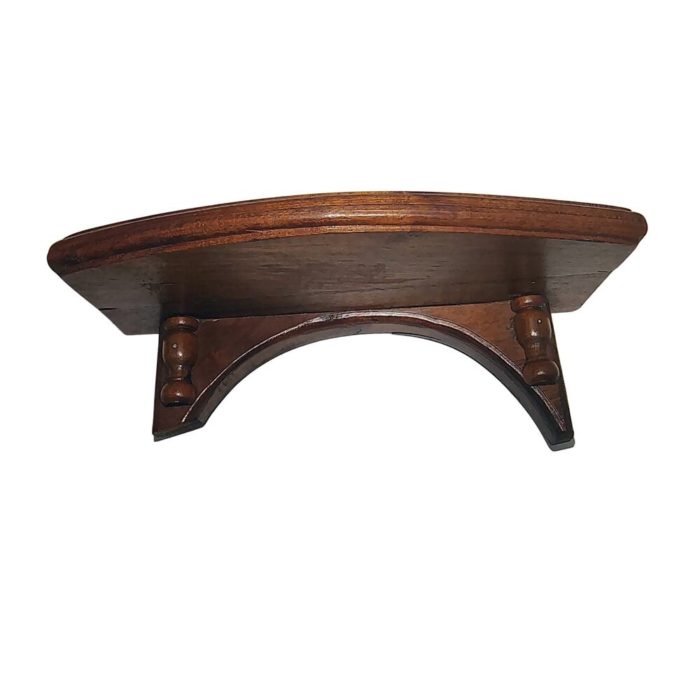 1950s MCM Primitive Utilitarian Wooden Wall Shelf Small Accent Shelving Display